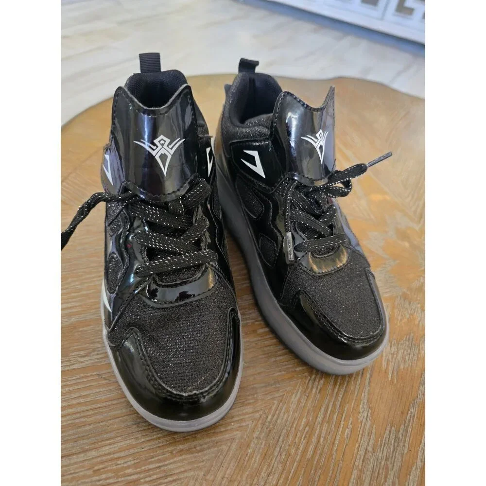 Big Kids Black Ainvlenan Light-Up Roller Sneakers‎ Skates, EU Size 35, US 4.5 B2